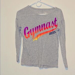 Justice Active Gray Long Sleeve Shirt